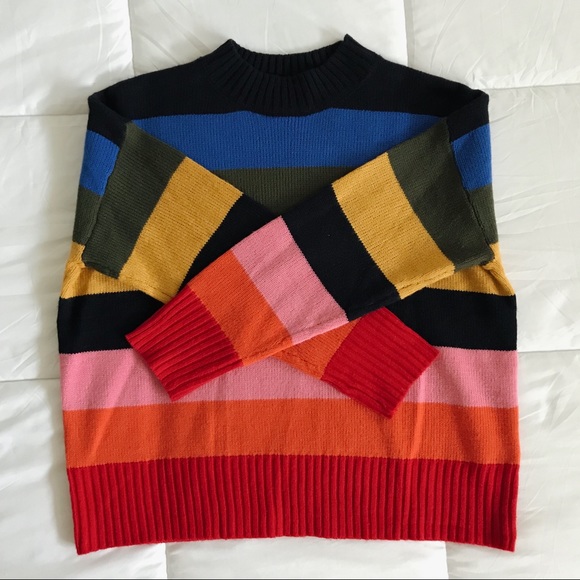 Colorful Striped Knit Sweater - Picture 2 of 4